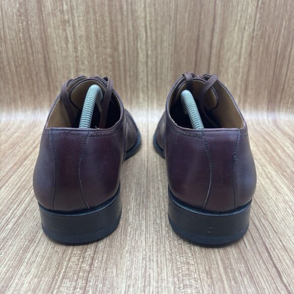 MAGNANNI Mahogany Cap Toe Lace Up Mens size 10.5 (4026) Dress Shoes - Picture 2 of 9